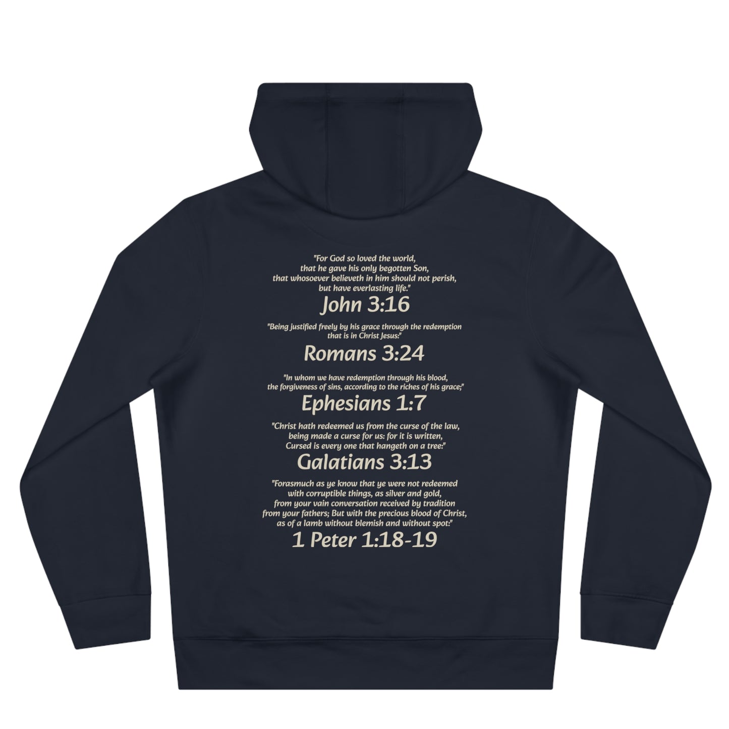 "Redeemed Through Him" Unisex Hoodie